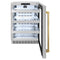 Autograph Edition 24 In. Touchstone 151 Can Beverage Fridge With Stainless Steel Glass Door And Polished Gold Handle