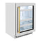 Autograph Edition 24 In. Touchstone 151 Can Beverage Fridge With Stainless Steel Glass Door And Polished Gold Handle