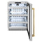 Autograph Edition 24 In. Touchstone 151 Can Beverage Fridge With Stainless Steel Glass Door And Polished Gold Handle