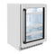 Autograph Edition 24 In. Touchstone 151 Can Beverage Fridge With Stainless Steel Glass Door And Matte Black Handle