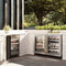 Autograph Edition 24 In. Touchstone 151 Can Beverage Fridge With Satin Stainless Steel Glass Door And Champagne Bronze Handle