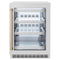 Autograph Edition 24 In. Touchstone 151 Can Beverage Fridge With Satin Stainless Steel Glass Door And Polished Gold Handle