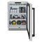 Autograph Edition 24 In. Touchstone 151 Can Beverage Fridge With Satin Stainless Steel Glass Door And Matte Black Handle