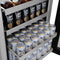 Autograph Edition 24 In. Touchstone 151 Can Beverage Fridge With Satin Stainless Steel Glass Door And Matte Black Handle