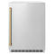 Autograph Edition 24 In. Touchstone 151 Can Beverage Fridge With Solid Stainless Steel Door And Champagne Bronze Handle