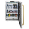 Autograph Edition 24 In. Touchstone 151 Can Beverage Fridge With Solid Stainless Steel Door And Champagne Bronze Handle