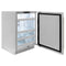 Autograph Edition 24 In. Touchstone 151 Can Beverage Fridge With Solid Stainless Steel Door And Champagne Bronze Handle