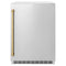 Autograph Edition 24 In. Touchstone 151 Can Beverage Fridge With Solid Stainless Steel Door And Polished Gold Handle