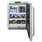 Autograph Edition 24 In. Touchstone 151 Can Beverage Fridge With Solid Stainless Steel Door And Polished Nickel Helix Handle