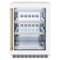 Autograph Edition 24 In. Touchstone 151 Can Beverage Fridge With White Matte Glass Door And Champagne Bronze Handle