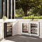 Autograph Edition 24 In. Touchstone 151 Can Beverage Fridge With White Matte Glass Door And Champagne Bronze Handle