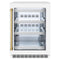 Autograph Edition 24 In. Touchstone 151 Can Beverage Fridge With White Matte Glass Door And Polished Gold Handle