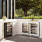 Autograph Edition 24 In. Touchstone 151 Can Beverage Fridge With White Matte Glass Door And Polished Gold Handle