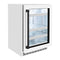 Autograph Edition 24 In. Touchstone 151 Can Beverage Fridge With White Matte Glass Door And Matte Black Handle