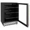 Autograph Edition 24 In. Monument 154 Can Beverage Fridge In Stainless Steel With Polished Gold Accents