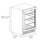 Autograph Edition 24 In. Monument 154 Can Beverage Fridge In Stainless Steel With Polished Gold Accents