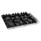 36 In. Gas Cooktop With 6 Burners And Black Porcelain Top