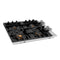 30 In. Gas Cooktop With 4 Brass Burners And Black Porcelain Top