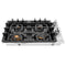 30 In. Gas Cooktop With 4 Brass Burners And Black Porcelain Top