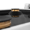 30 In. Gas Cooktop With 4 Brass Burners And Black Porcelain Top