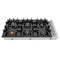 36 In. Gas Cooktop With 6 Brass Burners And Black Porcelain Top