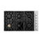 36 In. Gas Cooktop With 6 Brass Burners And Black Porcelain Top