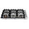 36 In. Gas Cooktop With 6 Brass Burners