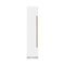 Autograph Edition 18 In. 8.6 Cu. Ft. Left Hinge Column Freezer In White Matte With Graphite Gray Interior And Champagne Bronze Accents