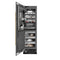 Autograph Edition 24 In. 12.4 Cu. Ft. Column Freezer In Black Stainless Steel With Graphite Gray Interior And Polished Gold Accents