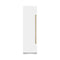 Autograph Edition 24 In. 12.4 Cu. Ft. Column Freezer In White Matte With Graphite Gray Interior And Champagne Bronze Accents