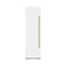 Autograph Edition 24 In. 12.4 Cu. Ft. Column Freezer In White Matte With Graphite Gray Interior And Polished Gold Accents