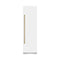 Autograph Edition 24 In. 12.5 Cu. Ft. Column Refrigerator In White Matte With Graphite Gray Interior And Champagne Bronze Accents