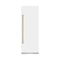 Autograph Edition 30 In. 16.7 Cu. Ft. Column Refrigerator In White Matte With Graphite Gray Interior And Champagne Bronze Accents