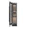 18 In. 9.0 Cu. Ft. Triple Zone 68 Bottle Left Hinge Column Wine Cooler In Black Stainless Steel