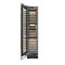 Autograph Edition 18 In. 9.0 Cu. Ft. Triple Zone 68 Bottle Left Hinge Column Wine Cooler In Black Stainless Steel With Champagne Bronze Accents