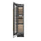Autograph Edition 18 In. 9.0 Cu. Ft. Triple Zone 68 Bottle Left Hinge Column Wine Cooler In Black Stainless Steel With Polished Gold Accents