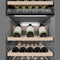 Autograph Edition 18 In. 9.0 Cu. Ft. Triple Zone 68 Bottle Left Hinge Column Wine Cooler In Satin Stainless Steel With Polished Gold Accents