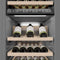 Autograph Edition 18 In. 9.0 Cu. Ft. Triple Zone 68 Bottle Left Hinge Column Wine Cooler In Satin Stainless Steel With Polished Gold Accents