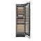 Autograph Edition 24 In. 12.4 Cu. Ft. Triple Zone 100 Bottle Column Wine Cooler In Black Stainless Steel And Polished Gold Accents