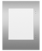 Framed Stainless Left-Hinge Door Panel for Integrated Undercounter Wine & Beverage, 60cm