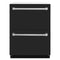 24 In. Touchstone 168 Can Outdoor-rated Dual Refrigerator Drawer With Black Matte Doors