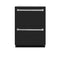 24 In. Touchstone 168 Can Outdoor-rated Dual Refrigerator Drawer With Black Matte Doors