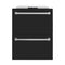 24 In. Touchstone 168 Can Outdoor-rated Dual Refrigerator Drawer With Black Matte Doors