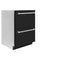 24 In. Touchstone 168 Can Outdoor-rated Dual Refrigerator Drawer With Black Matte Doors