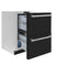 24 In. Touchstone 168 Can Outdoor-rated Dual Refrigerator Drawer With Black Matte Doors