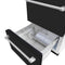 24 In. Touchstone 168 Can Outdoor-rated Dual Refrigerator Drawer With Black Matte Doors