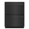 24 In. Touchstone 168 Can Outdoor-rated Dual Refrigerator Drawer With Black Stainless Steel Doors