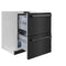 24 In. Touchstone 168 Can Outdoor-rated Dual Refrigerator Drawer With Black Stainless Steel Doors