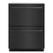 24 In. Touchstone 168 Can Outdoor-rated Dual Refrigerator Drawer With Black Stainless Steel Doors