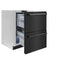 24 In. Touchstone 168 Can Outdoor-rated Dual Refrigerator Drawer With Black Stainless Steel Doors